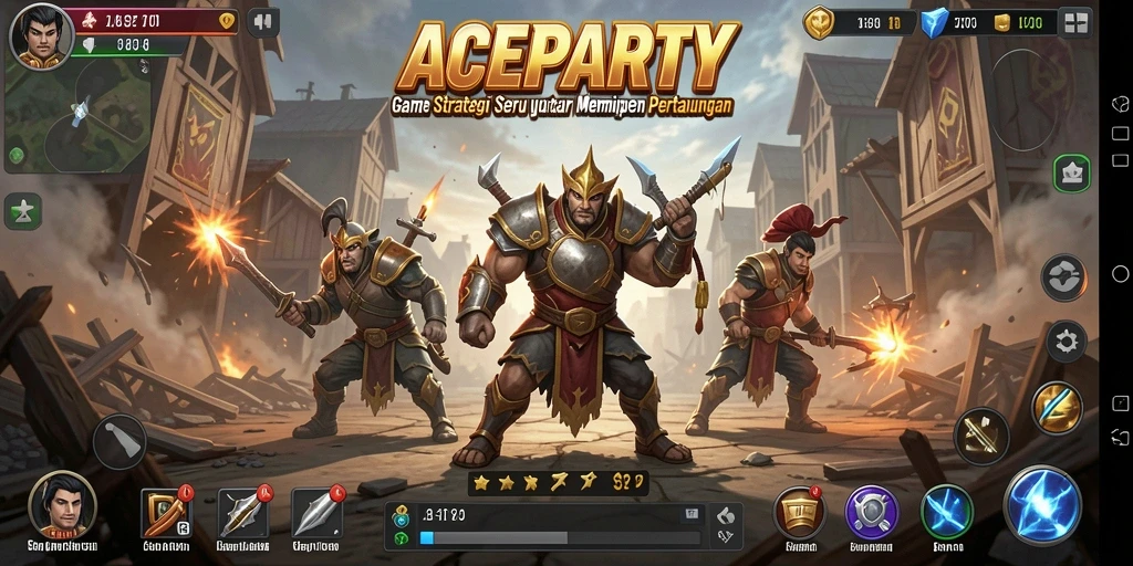Tampilan gameplay dinamis dan mengesankan dari ACEPARTY.