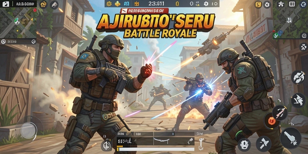 Gameplay AJAIB11 yang seru dalam pertempuran Battle Royale.