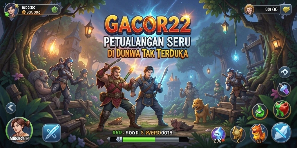 Tangkapan layar GACOR22 menampilkan gameplay petualangan yang seru.