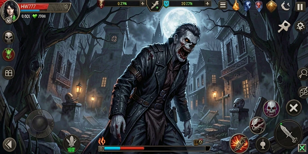Tampilan gameplay HW777 yang menyeramkan dan menegangkan.