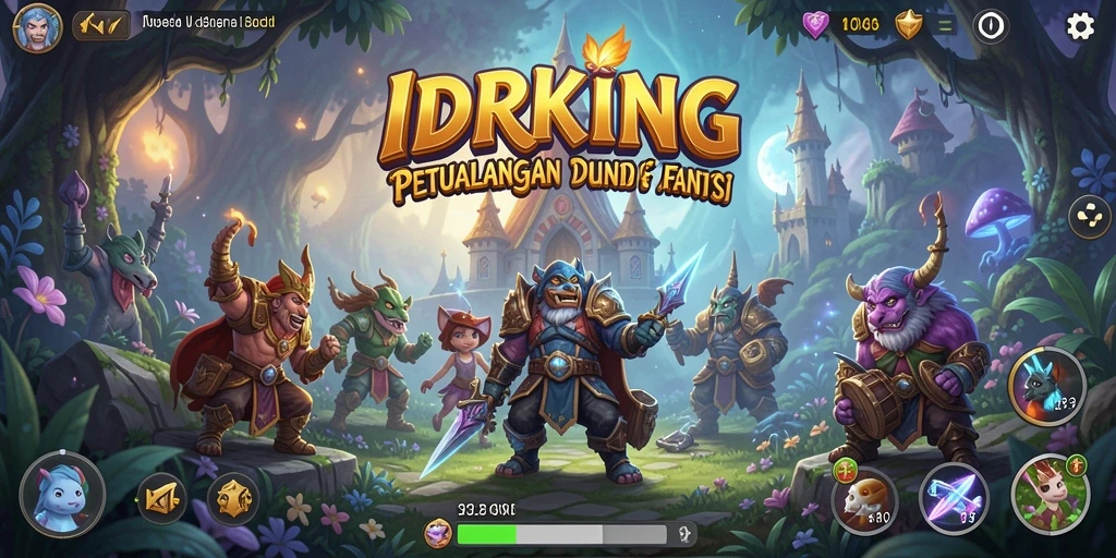 Menampilkan gameplay seru dan dunia fantasi di IDRKING.