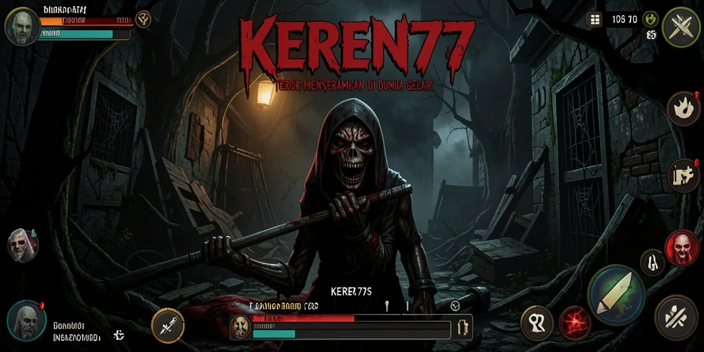 Tangkapan layar gameplay KEREN77 yang menakutkan dan mencekam.