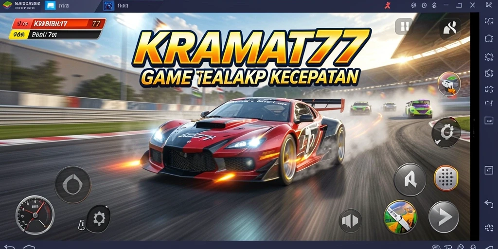 Tampilan gameplay Racing KRAMAT77 yang mendebarkan dan penuh aksi.