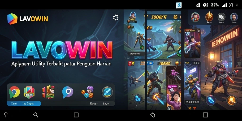Tampilan antarmuka sederhana LAVOWIN untuk manajemen waktu.