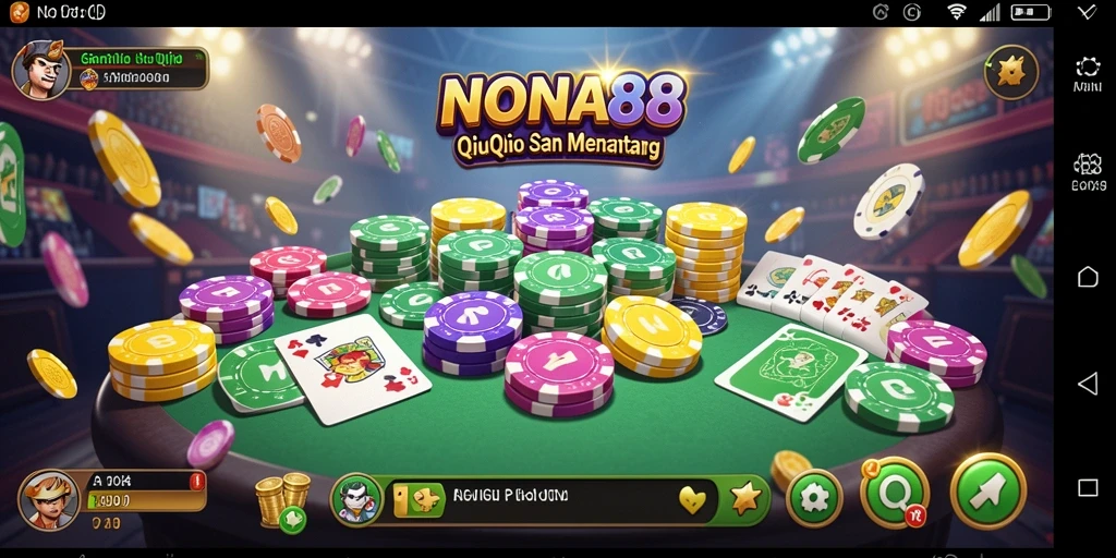 Screenshot gameplay NONA88 menampilkan suasana QiuQiu yang seru.