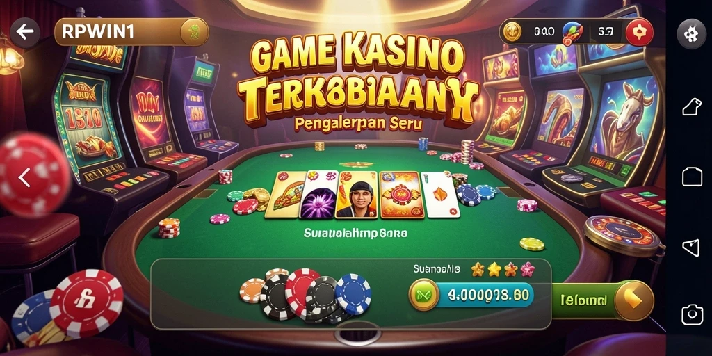 Tampilan menarik yang menggambarkan suasana permainan kasino.