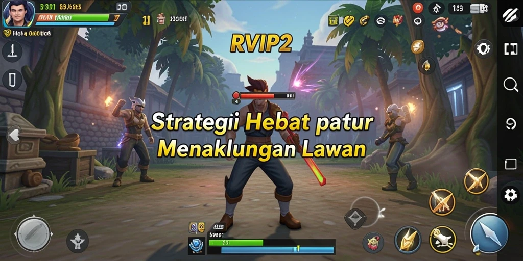 Tangkapan layar utama RVIP2 menampilkan aksi seru dalam permainan strategi.