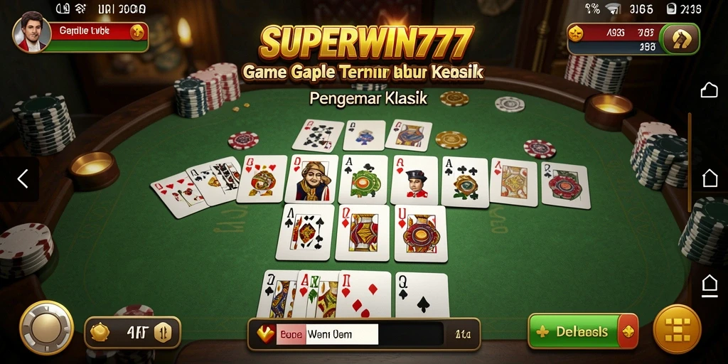 Tampilan gameplay Gaple yang menarik dan interaktif.