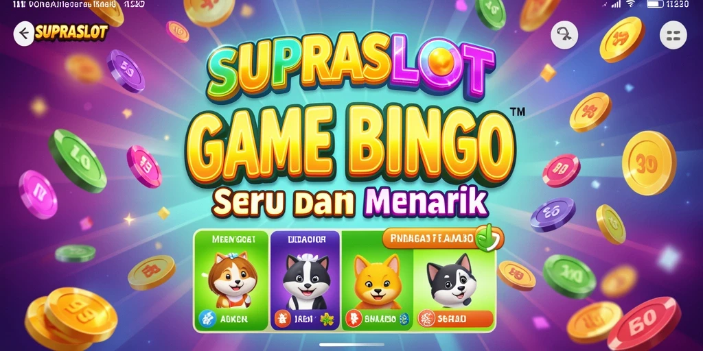 Screenshot utama SUPRASLOT menampilkan keseruan bermain Bingo.