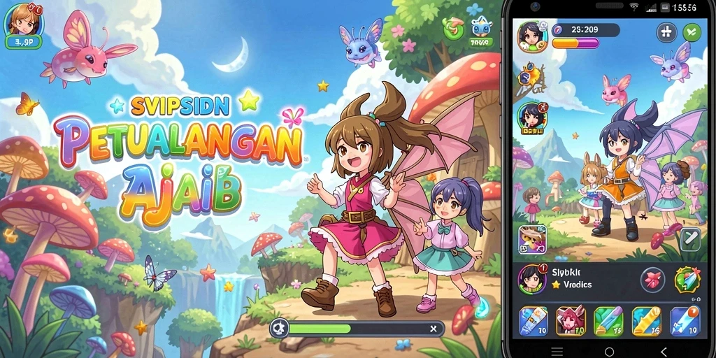 Screenshot gameplay dari SVIPSIDN yang menampilkan pertarungan karakter Anime.