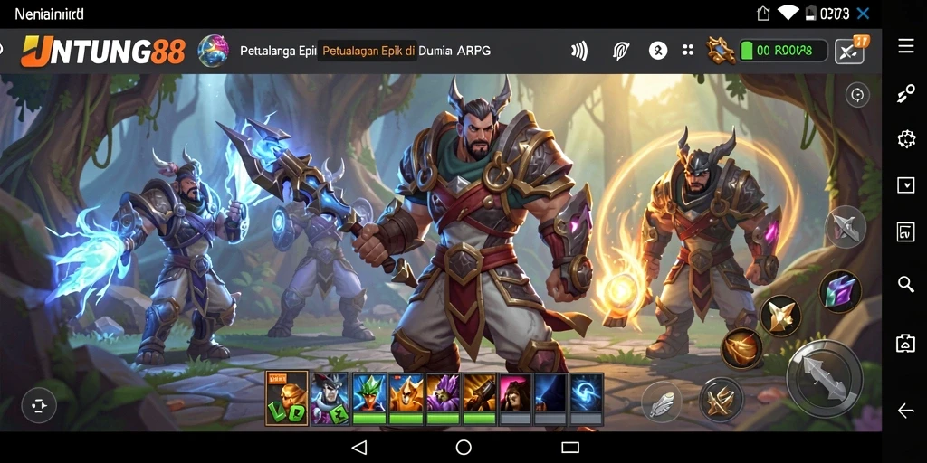 Tangkapan layar menunjukkan aksi seru gameplay UNTUNG88.