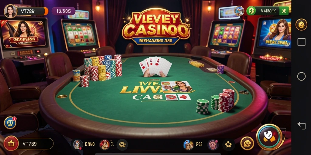 Gameplay seru di VT789 dengan dealer langsung dan pemain nyata.